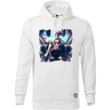 Magnolion Anime lány űrhajóban v3 férfi pulóver - 19 szín, S-5XL férfi pulóver, kardigán