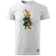Magnolion Antropromorf zenész nyúl v3 férfi póló - 19 szín, S-3XL férfi póló