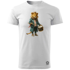 Magnolion Antropromorf zenész oroszlán v1 férfi póló - 19 szín, S-3XL