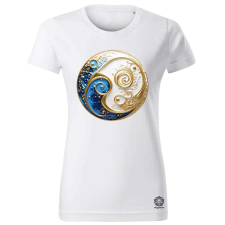Magnolion Arany és kék Jin Jang v10 női póló - 19 szín, XS-2XL női póló