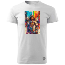 Magnolion Art Nouveau amerikai őslakos v6 férfi póló - 19 szín, S-3XL férfi póló