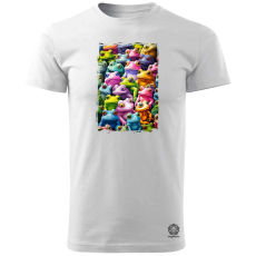 Magnolion Béka kollázs v1 férfi póló - 19 szín, S-3XL