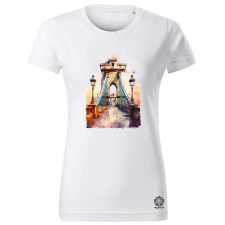 Magnolion Budapest Lánchíd vízfesték v1 női póló - 19 szín, XS-2XL női póló