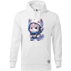 Magnolion Chibi asztronauta Husky v2 férfi pulóver - 19 szín, S-5XL