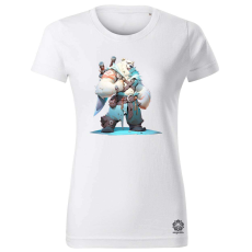 Magnolion Chibi szamuráj jegesmedve v1 női póló - 19 szín, XS-2XL