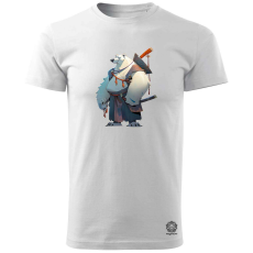 Magnolion Chibi szamuráj jegesmedve v2 férfi póló - 19 szín, S-3XL