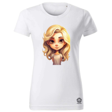 Magnolion Chibi szőke lány v3 női póló - 19 szín, XS-2XL