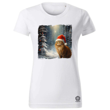 Magnolion Cica mikulás v2 női póló - 19 szín, XS-2XL női póló