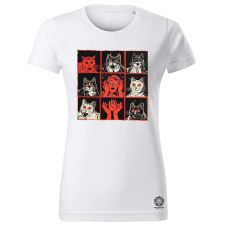 Magnolion Cica téboly v1 női póló - 19 szín, XS-2XL női póló