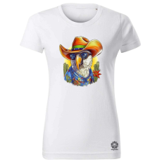 Magnolion Cowboy papagáj v2 női póló - 19 szín, XS-2XL