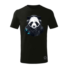 Magnolion Cyberpunk panda v5 gyerek póló - 11 szín, 4-12 éves