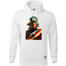 Magnolion Dieselpunk Amerika kapitány v1 férfi pulóver - 19 szín, S-5XL férfi pulóver, kardigán