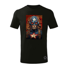 Magnolion Dieselpunk Amerika kapitány v3 gyerek póló - 11 szín, 4-12 éves