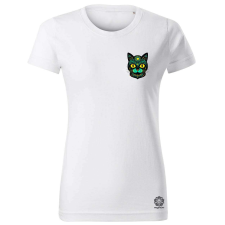 Magnolion Díszes cica v1 zseb női póló - 19 szín, XS-2XL női póló