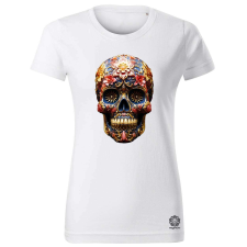 Magnolion Díszes koponya női póló - 19 szín, XS-2XL női póló