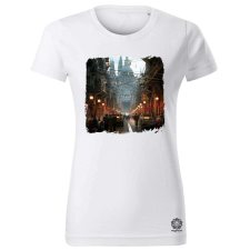 Magnolion Disztópikus cyberpunk Budapest v11 női póló - 19 szín, XS-2XL női póló