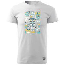 Magnolion Ember és állat firkák v1 férfi póló - 19 szín, S-3XL férfi póló