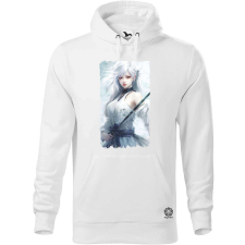 Magnolion Fehérhajú anime lány v3 férfi pulóver - 19 szín, S-5XL férfi pulóver, kardigán