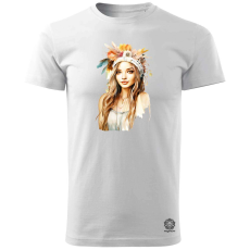 Magnolion Fejdíszes lány v1 férfi póló - 19 szín, S-3XL