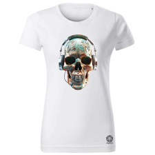 Magnolion Fejhallgatós koponya v2 női póló - 19 szín, XS-2XL női póló