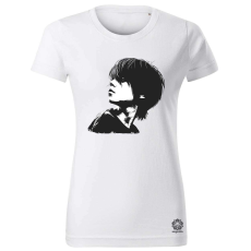 Magnolion Fekete fehér fiú rajz v3 női póló - 19 szín, XS-2XL