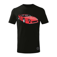 Magnolion Ferrari F40 rajz v7 gyerek póló - 11 szín, 4-12 éves