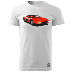 Magnolion Ferrari Testarossa rajz v8 férfi póló - 19 szín, S-3XL