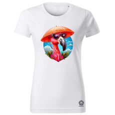 Magnolion Flamingó nyaral v2 női póló - 19 szín, XS-2XL