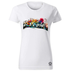 Magnolion Fraktál falu v2 női póló - 19 szín, XS-2XL