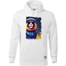 Magnolion Francia cyberpunk oroszlán v2 férfi pulóver - 19 szín, S-5XL férfi pulóver, kardigán