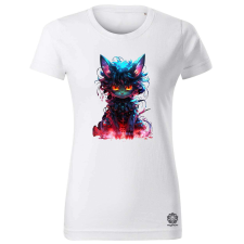 Magnolion Glitchart oroszlán v4 női póló - 19 szín, XS-2XL női póló