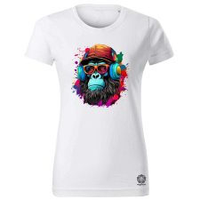 Magnolion Gorilla zenét hallgat v7 női póló - 19 szín, XS-2XL női póló