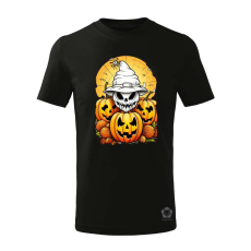 Magnolion Halloween tök és koponya fantázia v11 gyerek póló - 11 szín, 4-12 éves