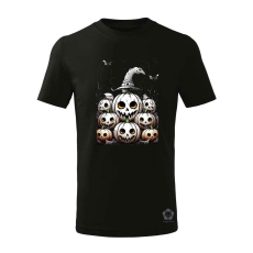 Magnolion Halloween tök és koponya fantázia v9 gyerek póló - 11 szín, 4-12 éves