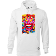 Magnolion Hannya maszk kollázs v3 férfi pulóver - 19 szín, S-5XL férfi pulóver, kardigán