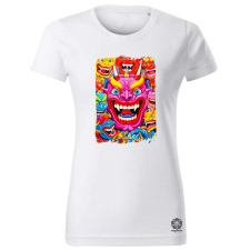 Magnolion Hannya maszk kollázs v3 női póló - 19 szín, XS-2XL női póló