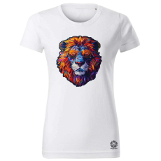 Magnolion Hímzett oroszlán v3 női póló - 19 szín, XS-2XL
