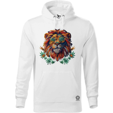 Magnolion Hímzett oroszlán v4 férfi pulóver - 19 szín, S-5XL férfi pulóver, kardigán