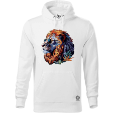 Magnolion Hímzett oroszlán v6 férfi pulóver - 19 szín, S-5XL férfi pulóver, kardigán