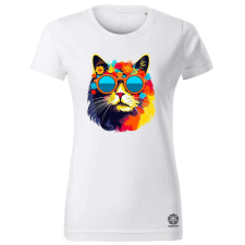 Magnolion Hippi macska v1 női póló - 19 szín, XS-2XL női póló
