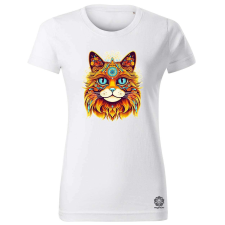 Magnolion Hippi macska v2 női póló - 19 szín, XS-2XL női póló