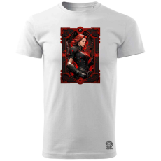 Magnolion Kártya fantázia Fekete Özvegy v3 férfi póló - 19 szín, S-3XL