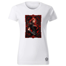 Magnolion Kártya fantázia Fekete Özvegy v3 női póló - 19 szín, XS-2XL