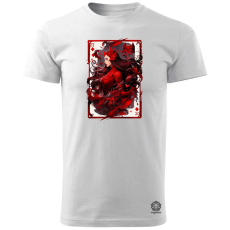 Magnolion Kártya fantázia Skarlát boszorkány v3 férfi póló - 19 szín, S-3XL