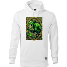 Magnolion Kártya fantázia Zöld manó v2 férfi pulóver - 19 szín, S-5XL