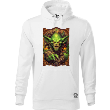 Magnolion Kártya fantázia Zöld manó v4 férfi pulóver - 19 szín, S-5XL férfi pulóver, kardigán