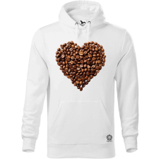 Magnolion Kávé szív v1 férfi pulóver - 19 szín, S-5XL férfi pulóver, kardigán