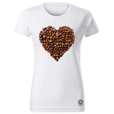Magnolion Kávé szív v1 női póló - 19 szín, XS-2XL női póló