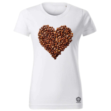 Magnolion Kávé szív v3 női póló - 19 szín, XS-2XL női póló