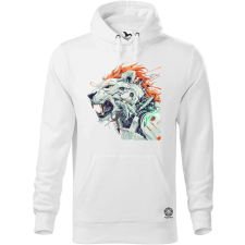 Magnolion Kiborg oroszlán v12 férfi pulóver - 19 szín, S-5XL férfi pulóver, kardigán